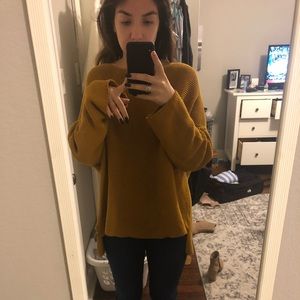 Mustard Yellow High Low Zara Sweater